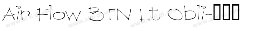 Air Flow BTN Lt Obli字体转换